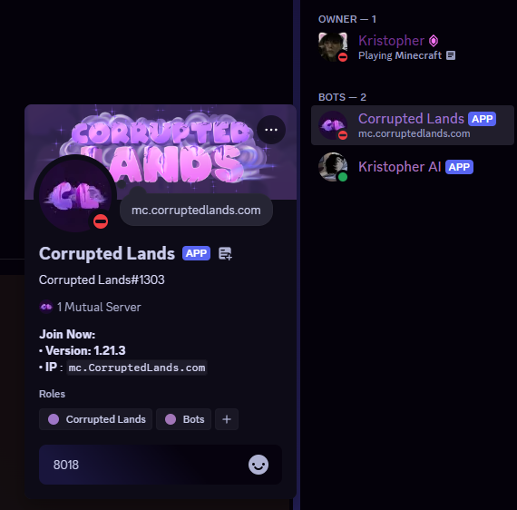Send the bot as a message to the bot